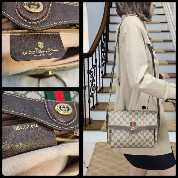 Gucci Web Sherry Line PVC Shoulder Bag - Picture 3 of 17